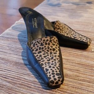Villager animal print mules